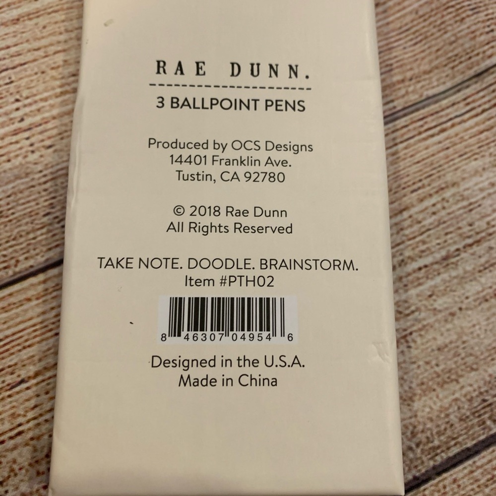 Rae Dunn 3 Pens Pack Take Note, Doodle, Brainstorm - Picture 5 of 5